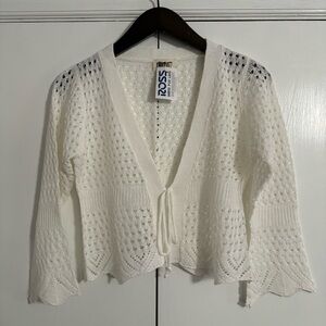 Sweet Kizz White Knit Sweater